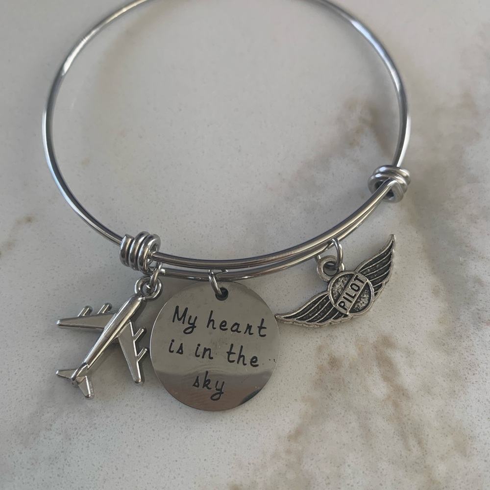 Pilot wife charm bracelet